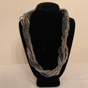 Elegant Multi-Strand Beaded Necklace - NEW